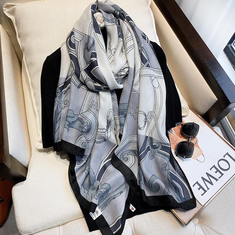 

Scarves Cotton Scarf Women 2021 Spring Winter Shawls And Wraps Female Hijab Fashion Long Beach Stoles Warm Bufanda
