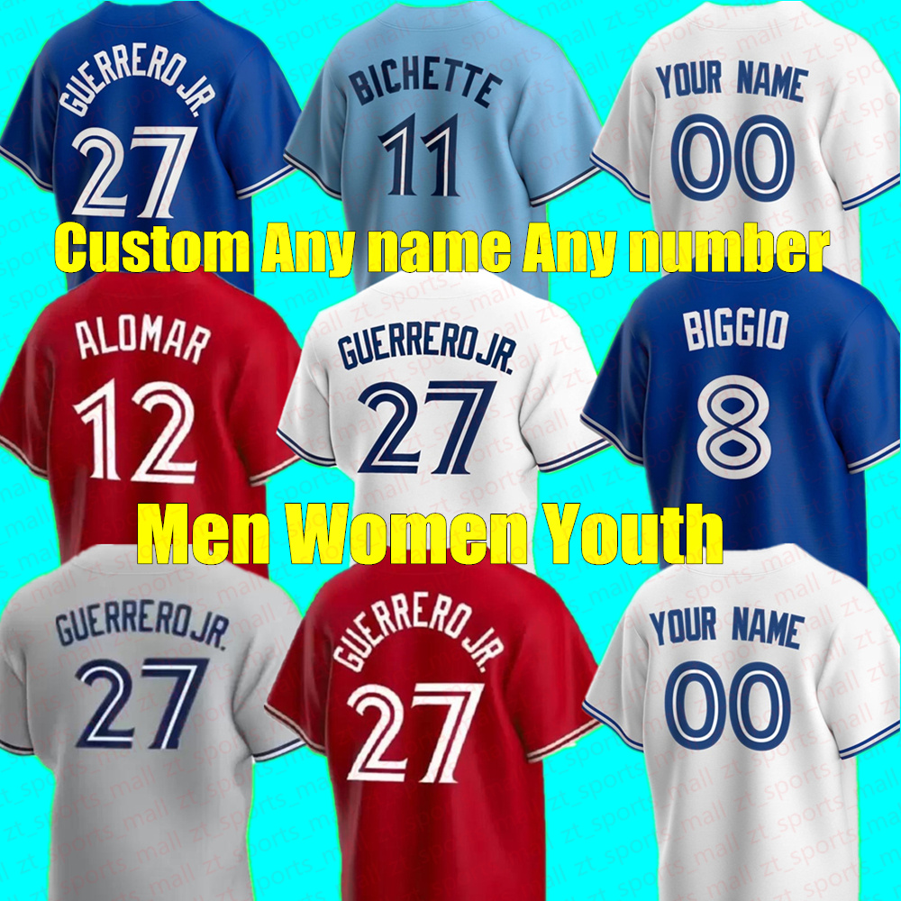 

New Men Women Youth kids Jersey VLADIMIR GUERRERO JR. CAVAN BIGGIO HYUN-JIN RYU YAMAGUCHI RANDAL TORONTO GRICHUK BLUE DRURY HERNANDEZ JAYS GEORGE SPRINGER jerseys