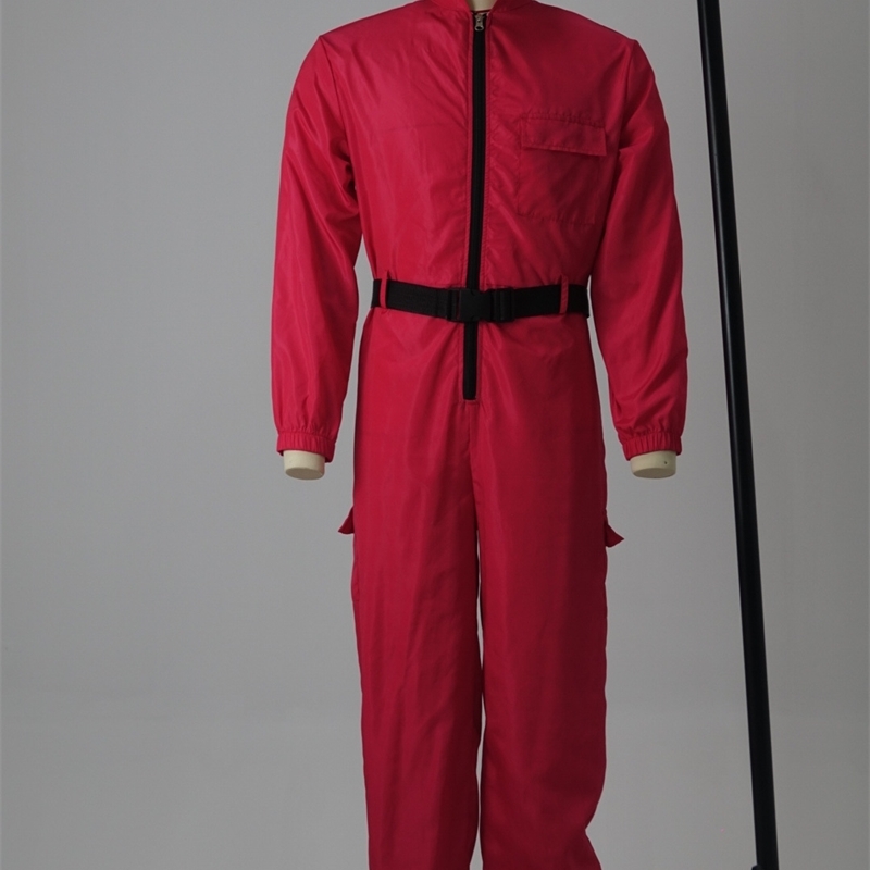 

Korean drama cos squid game Cosplay one-piece clothes2021, Squid game red bodysuit (no belt)