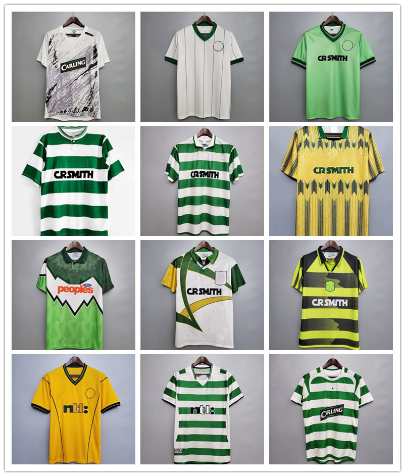 

84 86 91 Retro Jersey Celtic retro soccer jerseys HOME 95 96 97 98 99 football shirts LARSSON Sutton NAKAMURA KEANE black Sutton 05 06 1989, Purple