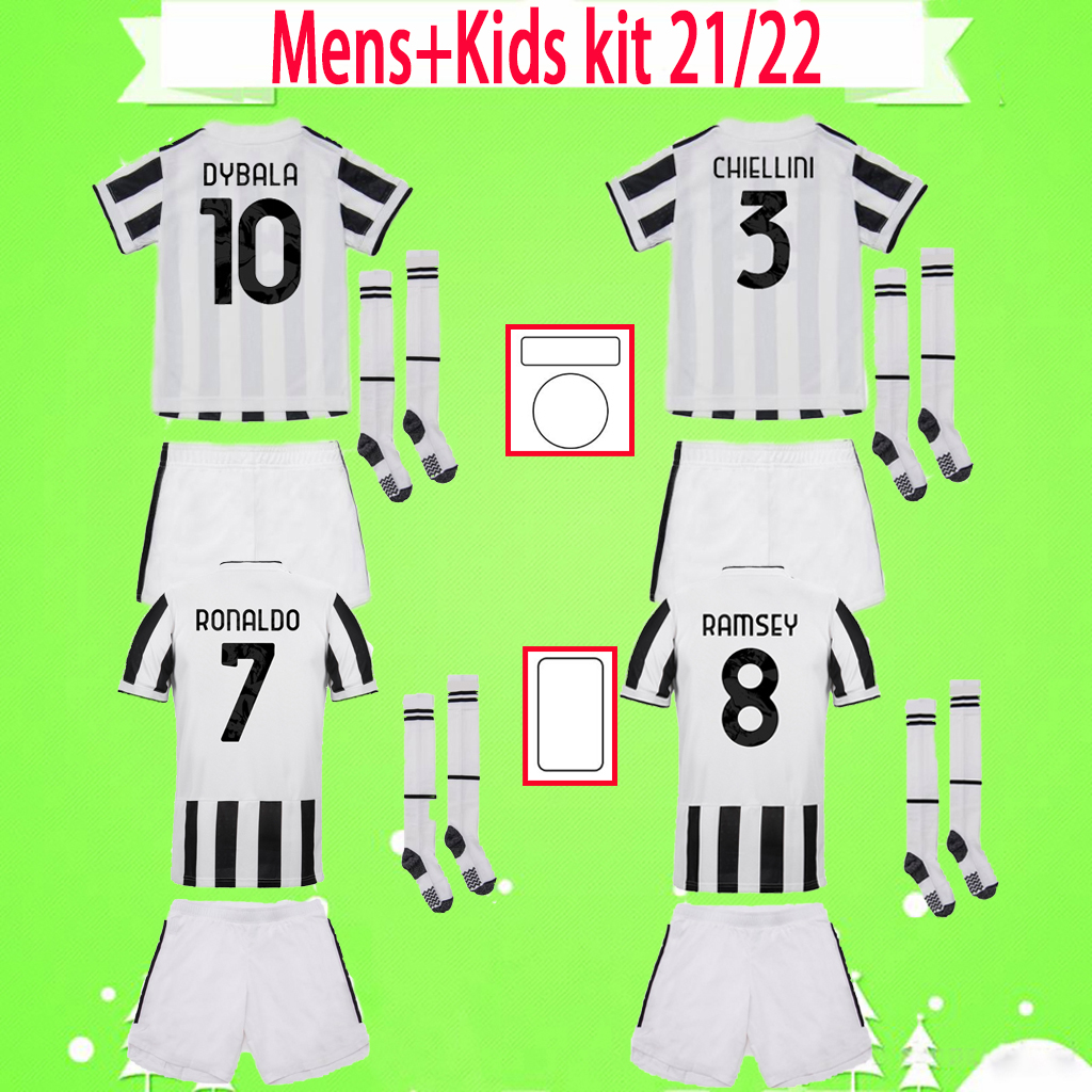

Adult + Kids kit RONALDO DYBALA 21 22 soccer jersey MORATA KULUSEVSKI mens set football shirt youth CHIESA DE LIGT BUFFON boys 2021 2022 suit home away third 4th child, Mens kit 21/21 with socks