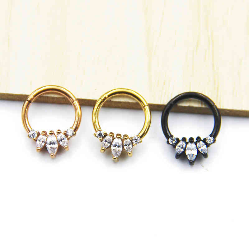 

Stainless Steel Nails Nose Rings Human Body Piercing Jewelry Interface Claw Zircon Cast Labret Ear Tragus Cartilage Daith Helix Earring Stud