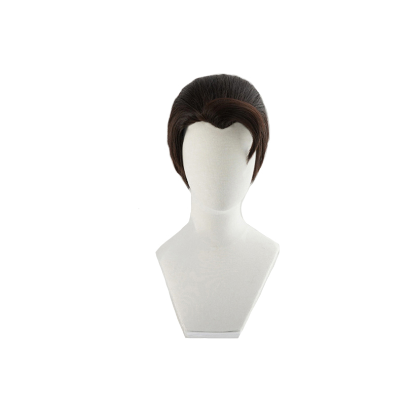 

Detroit: Become Human Connor Cosplay Wig Slicked-back Short Heat-resistant Fiber Fake Hair Pelucas Costume Role Play Wigs, 1281