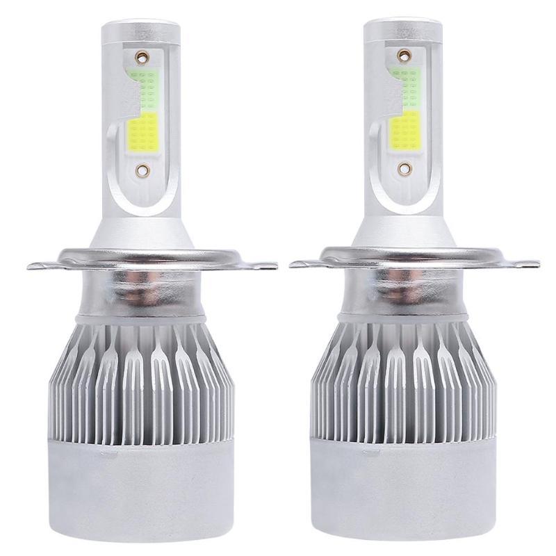 

Car Headlights VODOOL 1 Pair Mini H4 LED Headlight Lights Lamps Bulbs 8000LM 6000k+8000k Hi-Lo Beam COB Auto Headlamp Silver