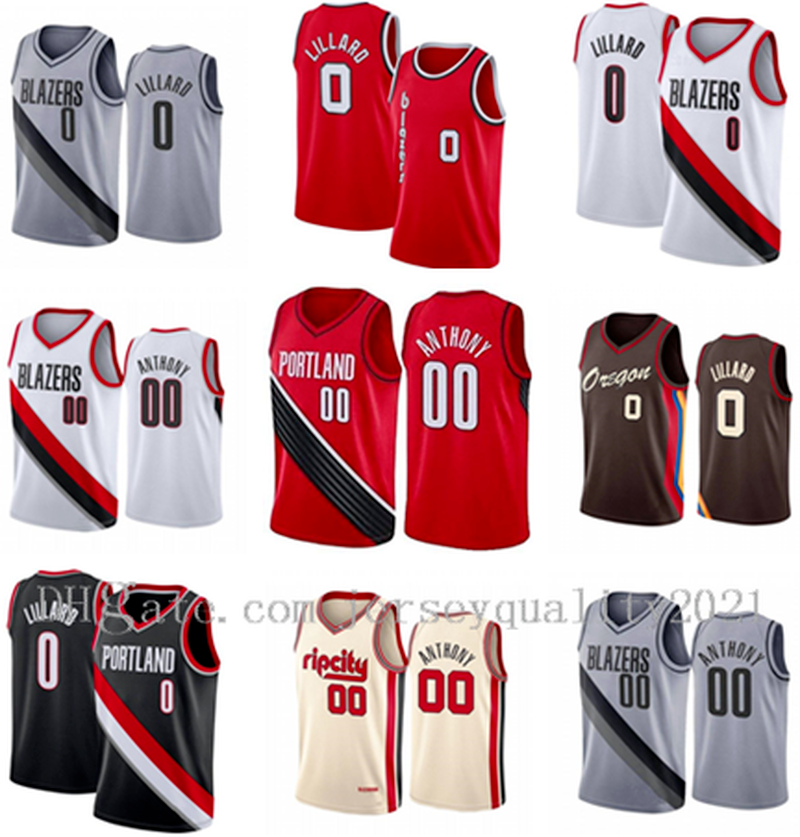 

Professional Mens Basketball Jersey Clyde 22 Drexler Carmelo 00 Anthony Damian 0 Lillard CJ 3 McCollum City Jerseys Breathable Anti-Pilling, Black;red