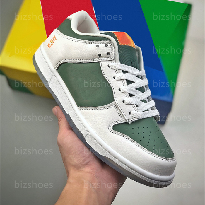 

NY vs NY Dunks Low Casual Shoe Sage Green White Tumbled Womens and Mens Sports Sneakers Trainers Chaussures, 01