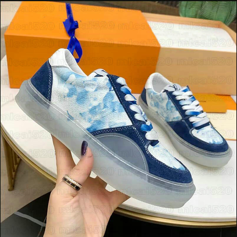 

OLLIE SNEAKER 2021SS Mens Watercolor skate shoe Low Top Luxurys Designer Trainer Men Denim double laces Casual Shoes rubber outsole, Others
