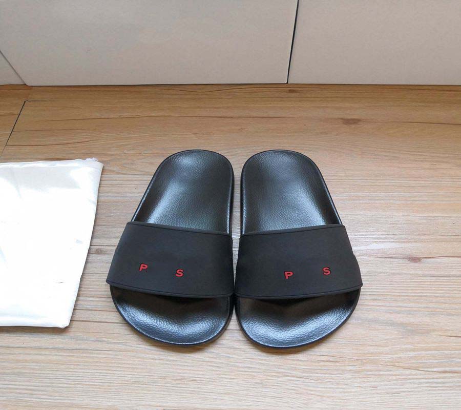 

Parisian fashion slippers for men and women, slideshow beach casual flats, Black