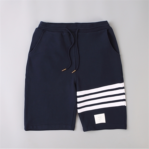 

TB THOM Brand Men Short Summer Cotton Sport Pants Fashion Stripe Korean Design High Quality Super Soft X0628, Blue