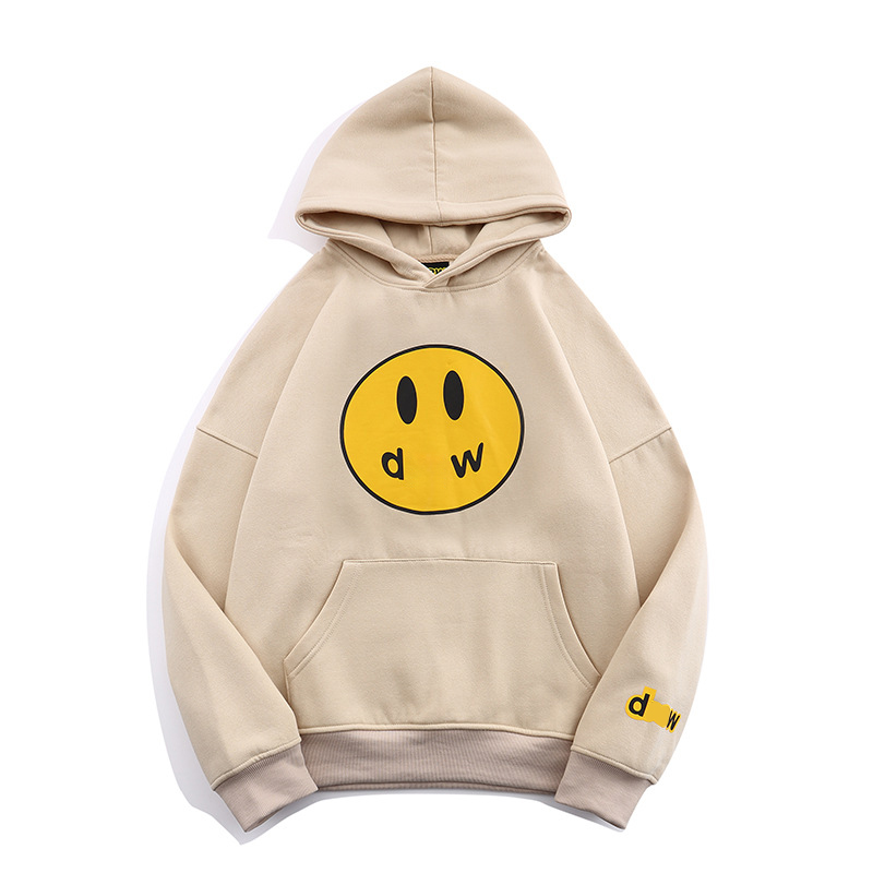 

NEW SSS Thicken Justin Bieber Mens fashion Hoodies Sweatshirts casual Hooded sweater cotton Unisex Smiley logo Plus velvet oversize characte, Black