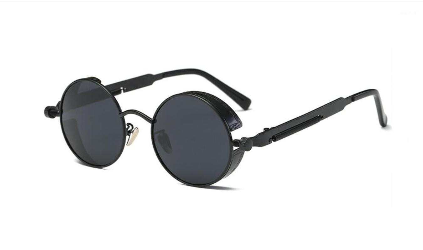 

Sunglasses HDSUNFLY Round Metal Steampunk Men Women Eyewear Fashion Brand Designer Retro Vintage Male Female Sun Glasses UV400