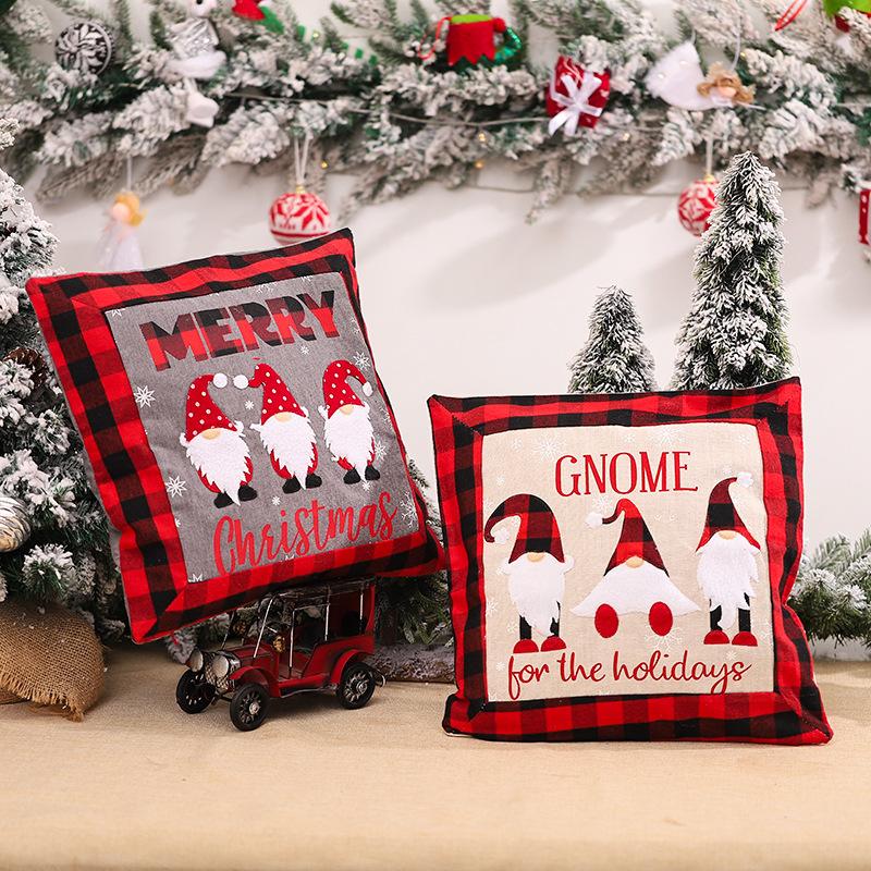 

Cushion/Decorative Pillow Christmas Home Throw Cushion Cover Cotton Linen Pattern Living Room Sofa Decor Pillowcovers Festival Party Creativ