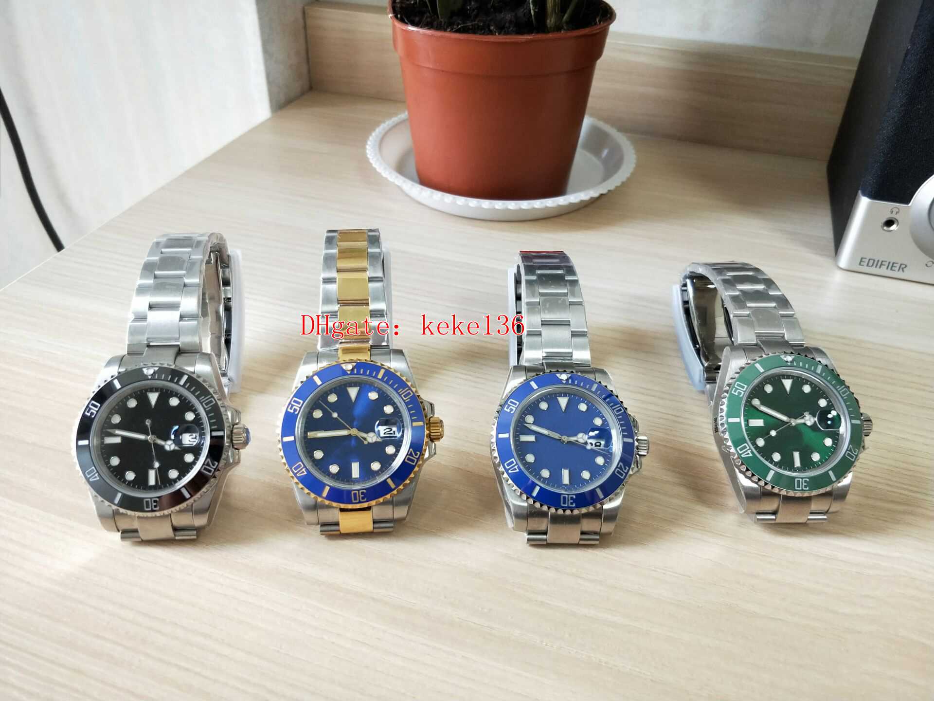 

5 style men Wristwatches N factory V7 116610LN 116619 116610 116613 40mm Stainless Steel Luminescent Two tones Asia 2813 Movement Mechanical Automatic Mens Watch
