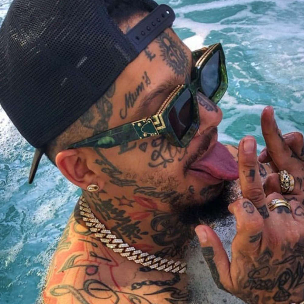 

sunglasses Fashion 2021 Trend Square Female designer Vintage Retro sunglasses For Women Men Gradient Classic, Black