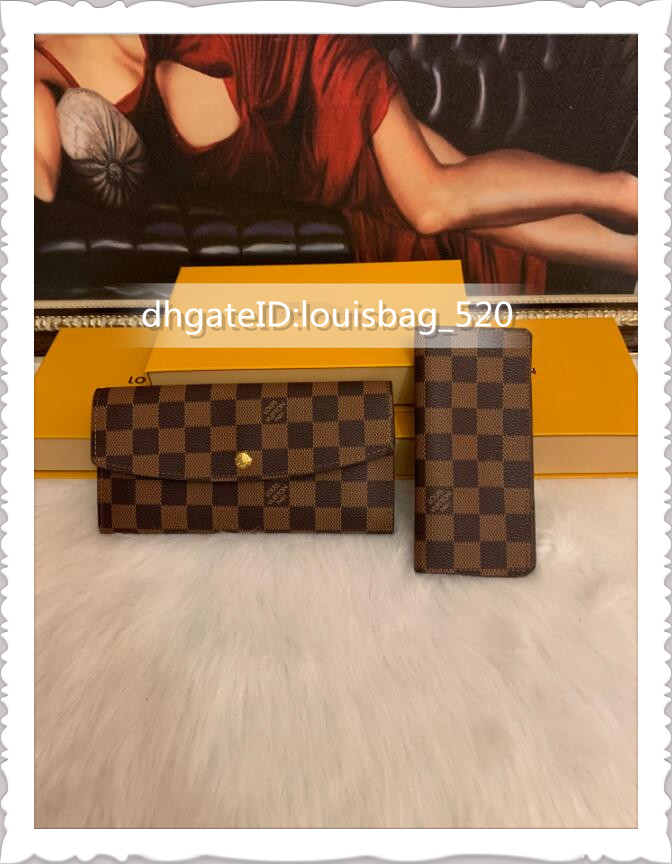 

Designer Luxury bag Long Wallet LV LOUIS BAG VITTON Two-piece Women's Wallet PU Leather Card Holder Pocket Ladies
