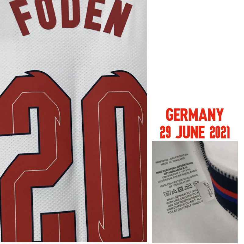 

Home Textile 2021 Match Worn Player Issue Sterling Mount Foden Kane Grealish with game MatchDetails Soccer Patch Badge, #7 grealish