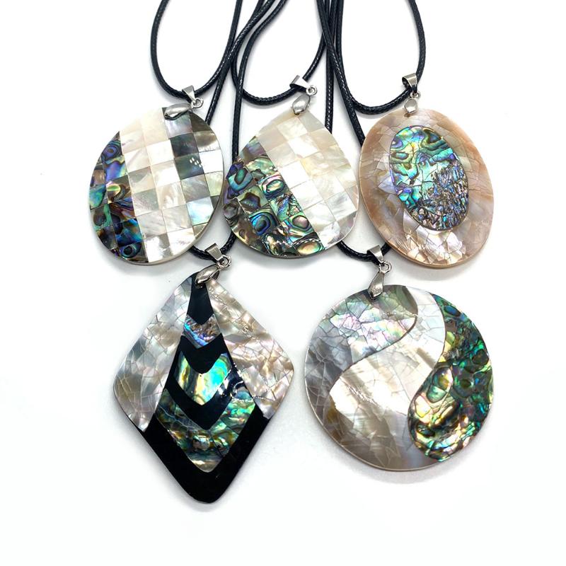 

Pendant Necklaces Natural Pearl Shell Splicing Geometric Shape Pendants, Fashion Of Various Specifications, For Banquet Wear