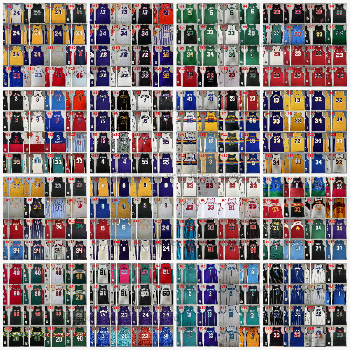 

Mitchell and Ness Basketball Jerseys Jason Retro Williams David Duncan Gary Robinson Payton Shaw Durant Kemp Tracy Vince McGrady Carter John Karl Stockton Malone, Select number of picture