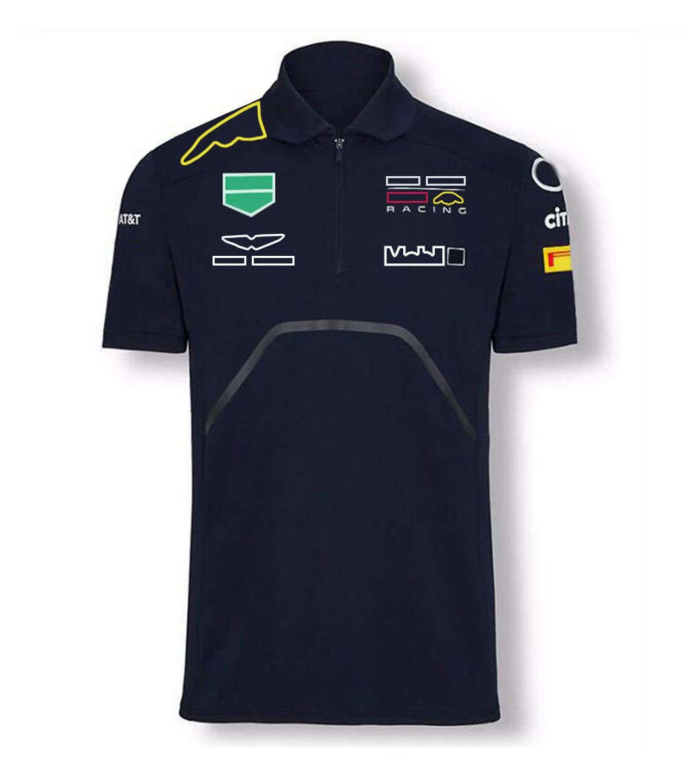 2021 F1 Formule One Logo Logo à manches courtes T-shirt T-shirt Fans Équipe Racing Clothers Car Men's Polo Summer Plus taille