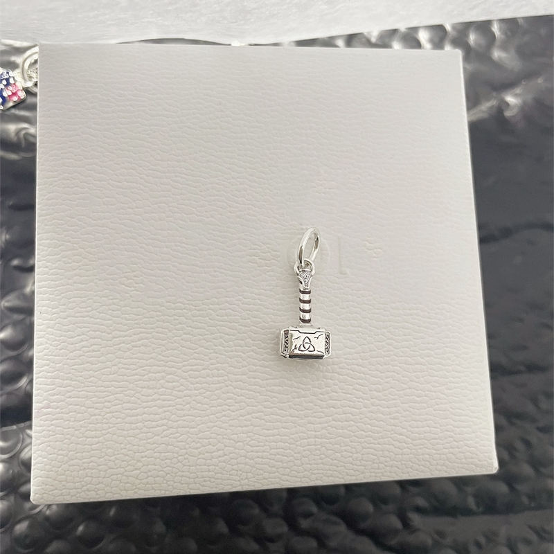 

Fits European Pandora Charms Bracelets 2022 Mavel Mjolnir thunder hammer Worthy beads 925 Sterling Silver Charm DIY Jewelry For Women Making Wholesale 790483C01