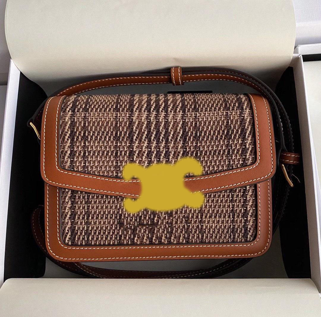 

2021 Crazy Sales Fashion C Brand Luxury Shoulder Bag Handbags Material Classic Floral Designs Designer triomphe metal button Free Delivery, Box