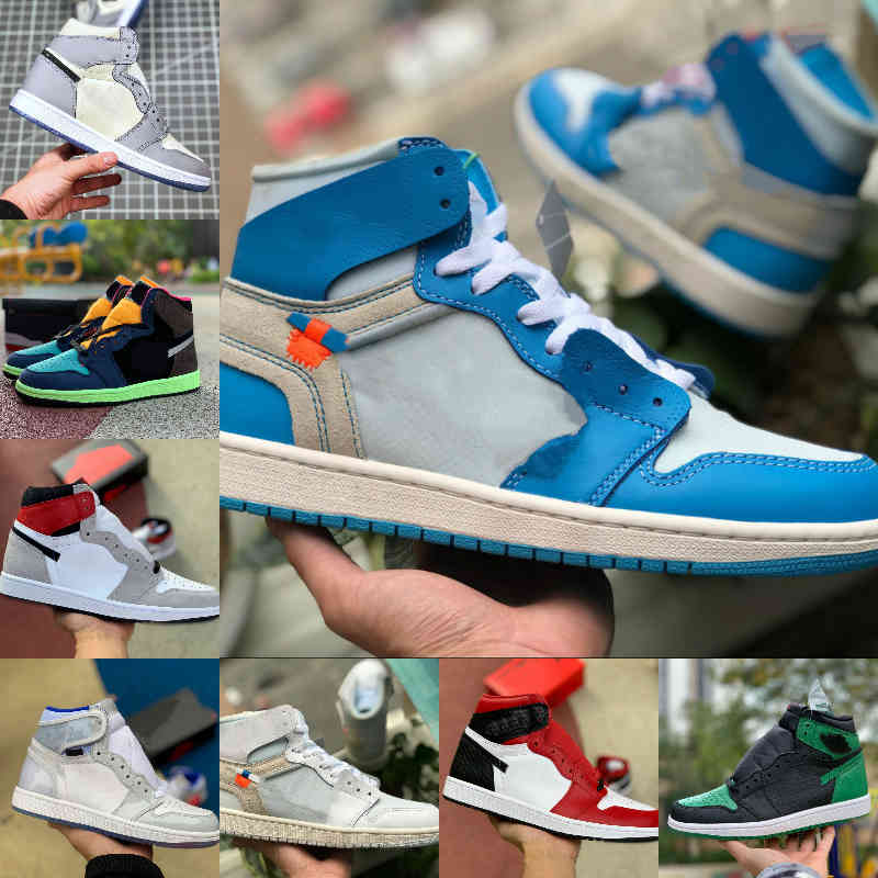 

2021 New 1 1s Basketball Shoes Men Women Tie Dye OG Bio Hack LIGHTBULB Blue UNC Game Royal Patent Red White BLACK ROYAL TWIST Green Toe MOCHA Designer