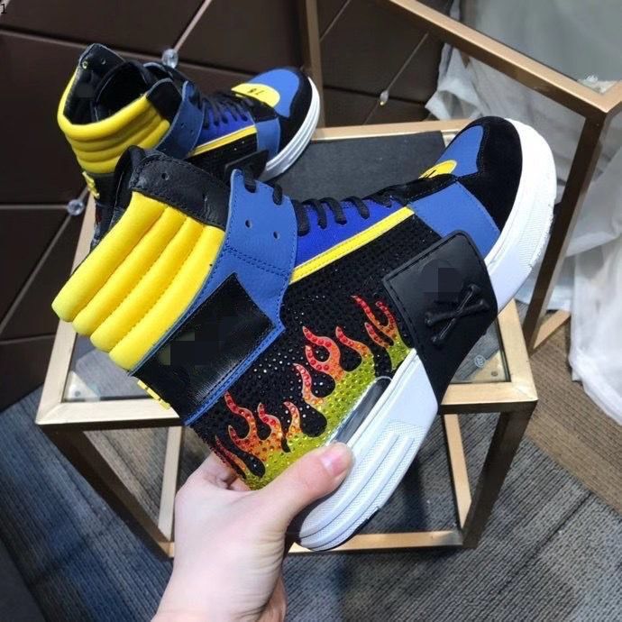 

Top quality Luxurys Designers Men's man Casual pleinShoes ppMixed Colors Cut Lace-up Zapatos Mujer Race Runner shoes mjkm001