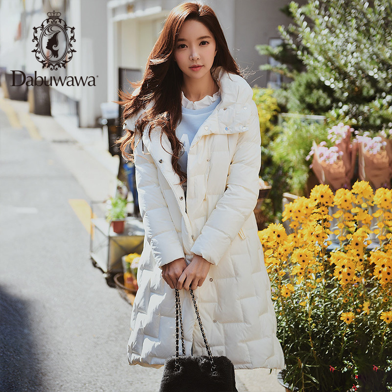 

Dabuwawa Winter Padded Hooded Coat Parka Women Casual Pocket Warm Outerwear Long Parkas Thick Overcoat Female DO1DDW004 210520, Black