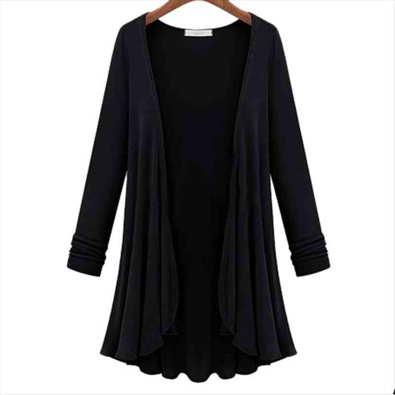 

spring cardigan for women fashion womens sweaters cotton thin blouse long sleeve summer sweater coat female plus size, White;black