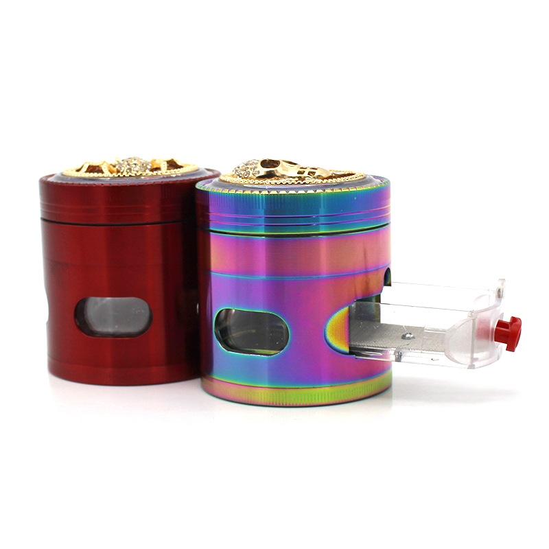 

Colorful Diameter 63MM 265g Drawer type aluminum alloy Rainbow smoke grinder Smoking Accessories Grinders high quality