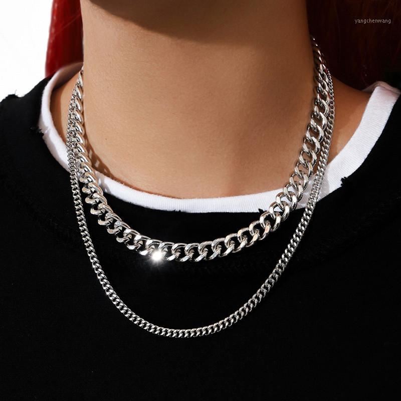 

Chains Fashion Punk Vintage Thick Chain Clavicle Necklace For Women Men Statement Jewelry Accessories