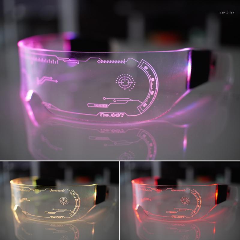 

Party Decoration LED Glasses EL Wire Neon Luminous Light Up Rave Costume Decor Bar DJ SunGlasses Home Decorations