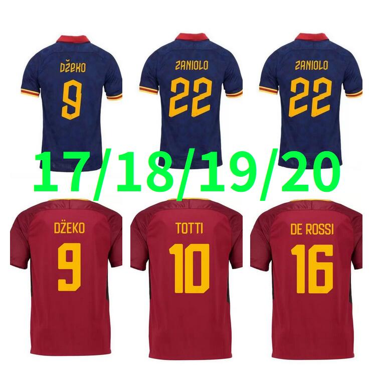

2019 third Blue DZEKO PEROTTI PASTORE ZANIOLO soccer jerseys 17 18 19 20 TOTTI DE ROSSI football shirt set 2020 uniform