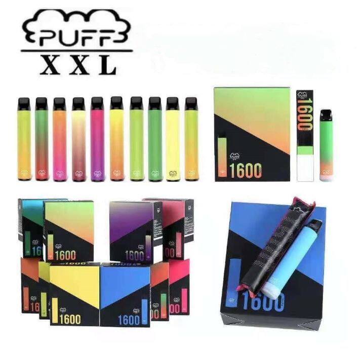 

Puff XXL Disposable Vapes Electronic Cigarette MK 1600 Puffs Vape Device With Security Code 6.5ml Pod 20+ Colors Available E Cigs