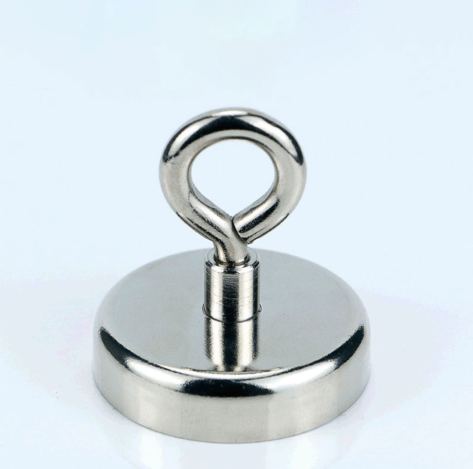 

1PC Super Strong Neodymium Magnet Pot Salvage NdFeb Round Powerful Magnetic Hook Sea Fishing Magnets Searcher