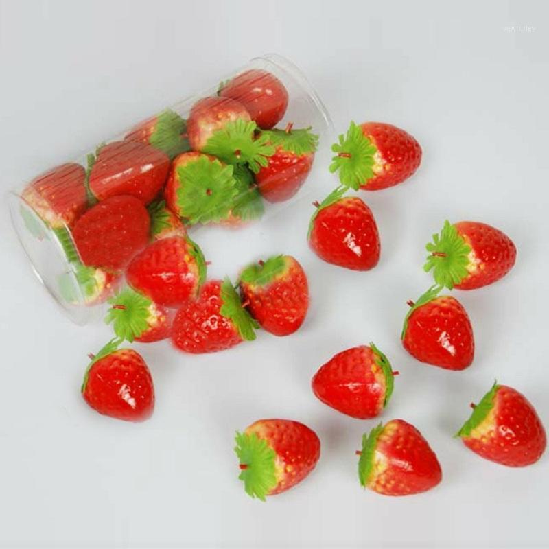 

Party Decoration Decorative Artificial Fruit Mini Fake Red Strawberry 100PCS Home Eco-Friendly Model Pograph Props