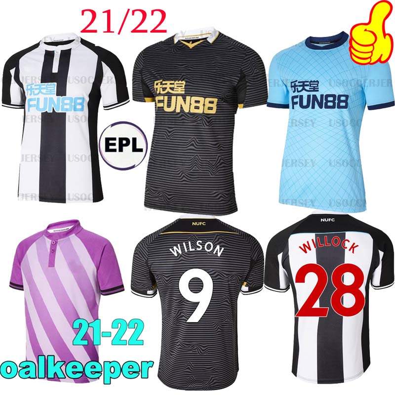 

Newcastl e RETRO Soccer Jerseys United 21 22 new castle SHELVEY WILSON 2021 away camisetas JOELINTON FRASER jersey Football Shirt special RI, Black