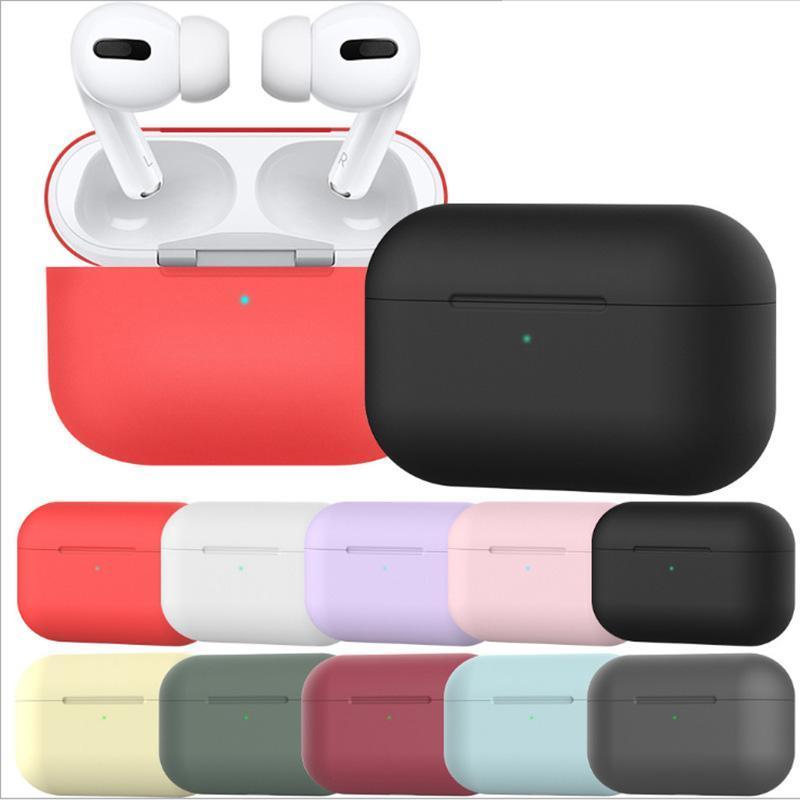 

Coloful Air Pods Case Silicon Pouch For Apple Earphone Airpods Pro Set Protector Cover Skin Wireless aribuds Package With Metal Buckle