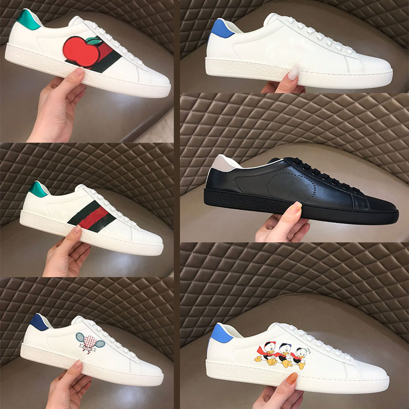 

2021 designer casual shoes man woman1977 luxurys luxury fashion tennis ace bee tiger white stripe leather shoes size 35-45