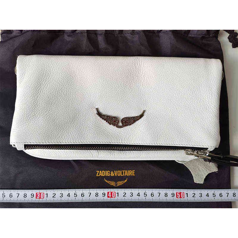 

Wings Bag for Women Shoulder s Crossbody Genuine Leather Original Size Luxury Brand Messenger Purse Zadig, Black