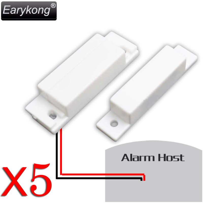

Alarm Systems Wired Door Window Detector 5 Piece Include Stable Than Wireless For Home Burglar System GSM