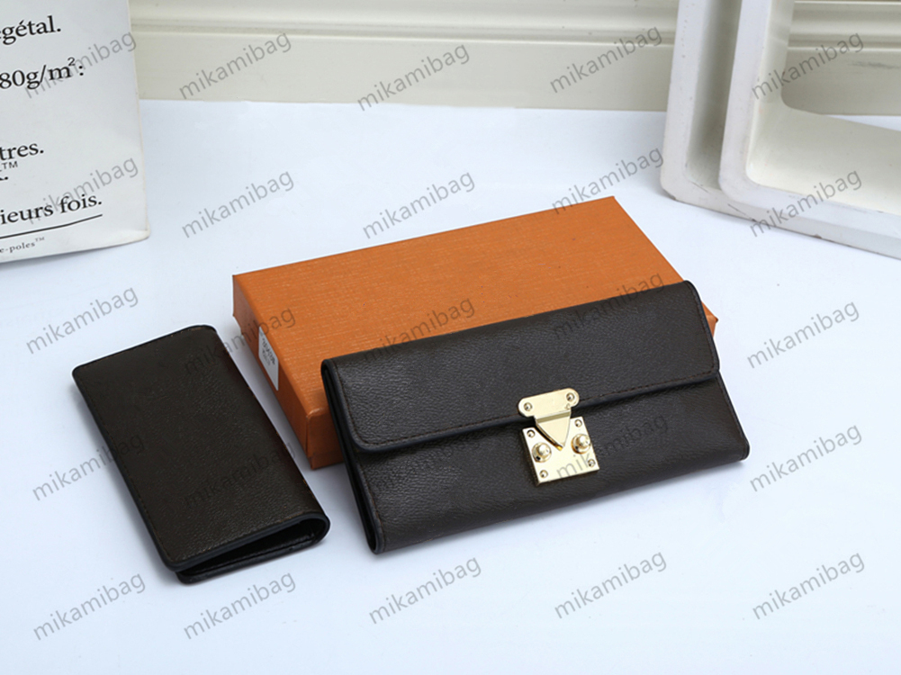 

Designer Wallet Top Real Leather Wallet Men and Women Zipper Long Card Holders Coin Purses Woman Shows Exotic Clutch Wallets With box