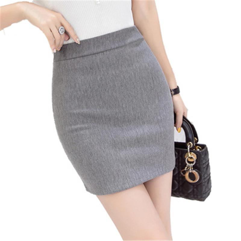 

Skirts 2022 Fashion Office Lady Pencil Skirt Spring Summer Elegant High Waist Package Hip Womens Formal Short ZY5531, Black