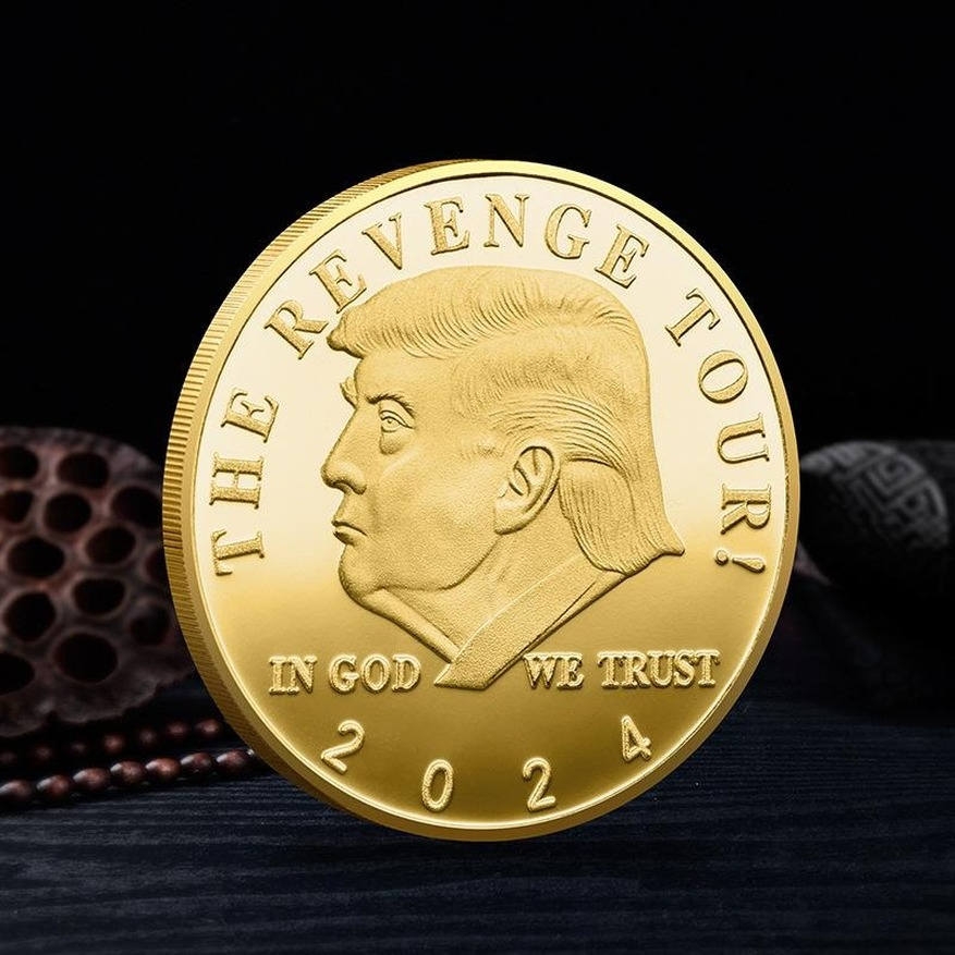 

Trump 2024 Coin Commemorative Craft The Revenge Tour Save America Again Metal Badge Gold Silver gyqqq