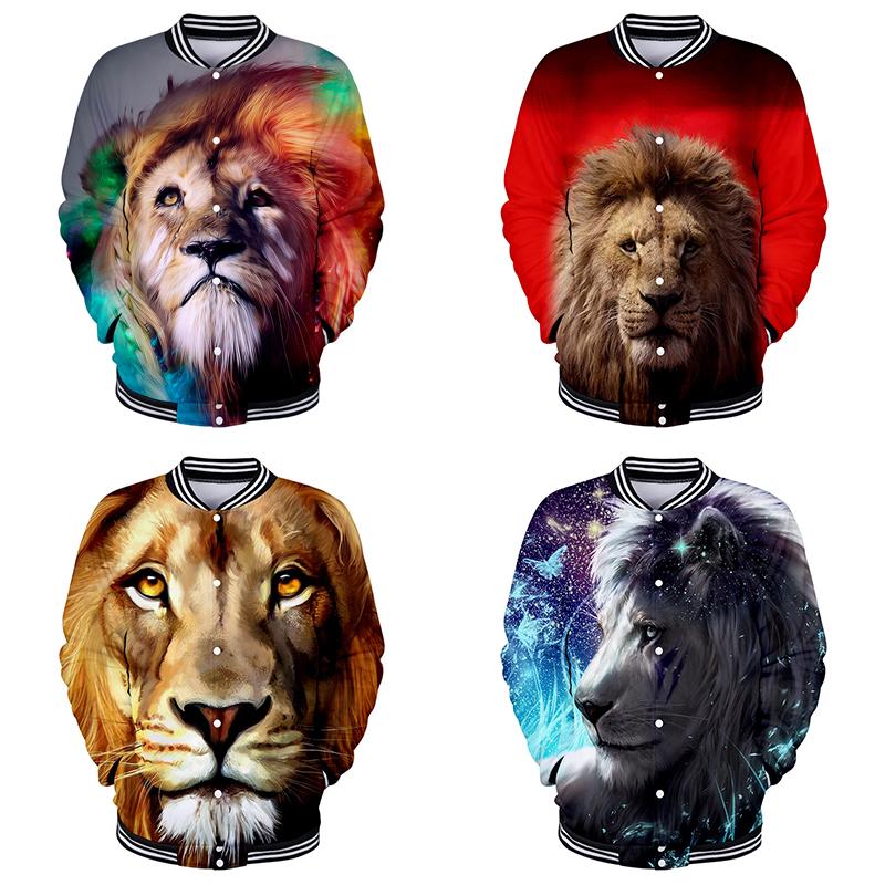 

Men's Jackets 3d Baseball Jacket Coat Cartoon King Lion Costume Fashion Men Women Hoodie Sweatshirts Unisex Long Sleeve Hoodies Top