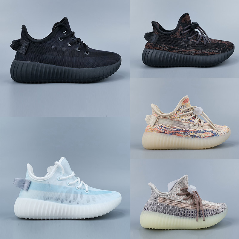 

Designers Kids Running Shoes 2021 Kanye Toddlers Trainers v2 Clay Black Triple White Antlia Children Sneakers Boys Girls 26-35, 10