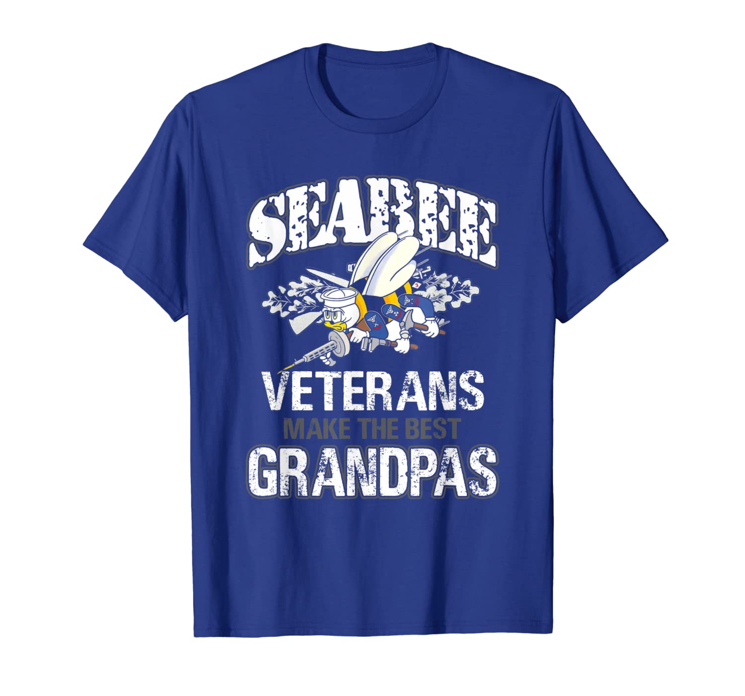 

Seabee Veterans Make The Best Grandpas T-Shirt, White;black
