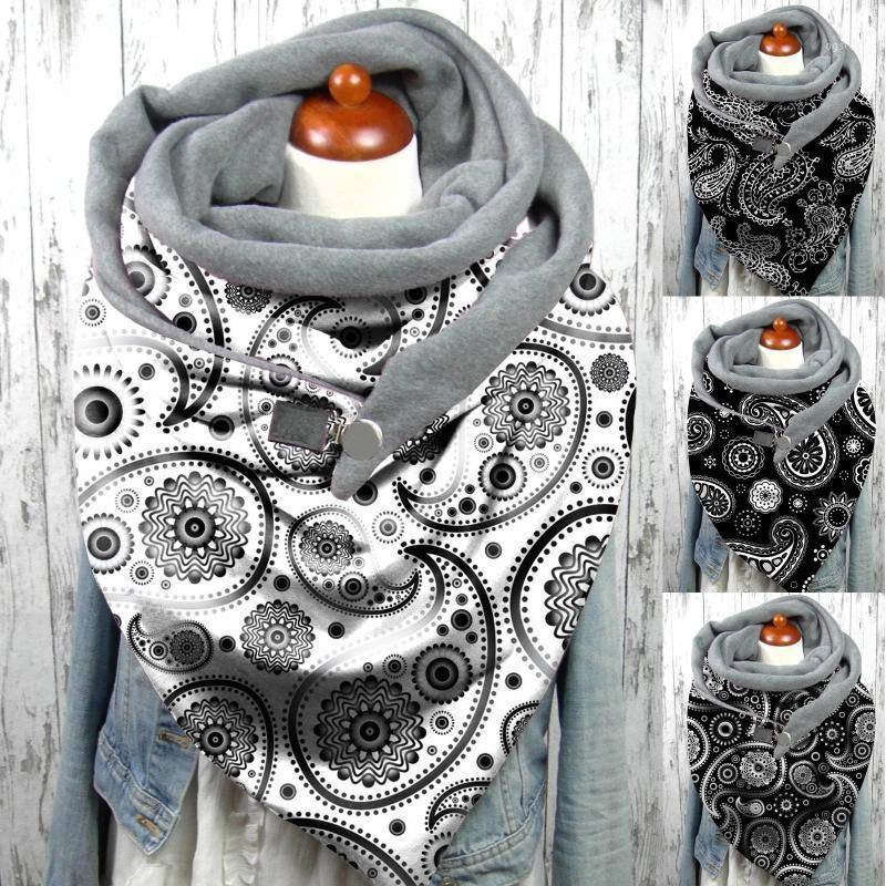 

Scarves 2021 Arrival Women Winter Warm Scarf Female Soft Wrap Casual Shawls Fashion Animal Comfortable Foulard, Blue;gray