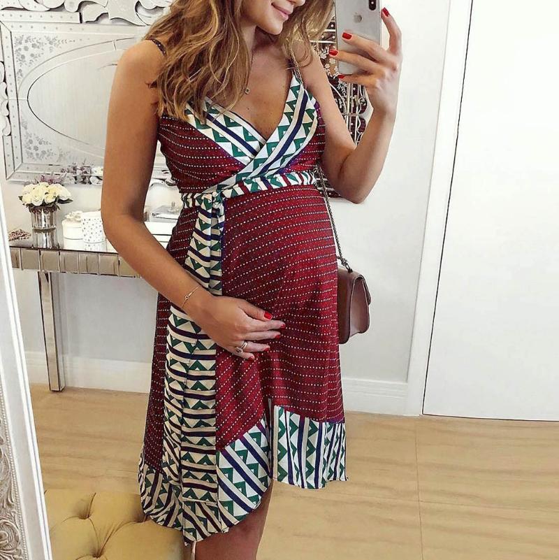 

Maternity Dresses Pregnancy Clothes Nursing Stripe Breastfeeding Summer Backless Dress Robe Grossesse Sleeveless, White