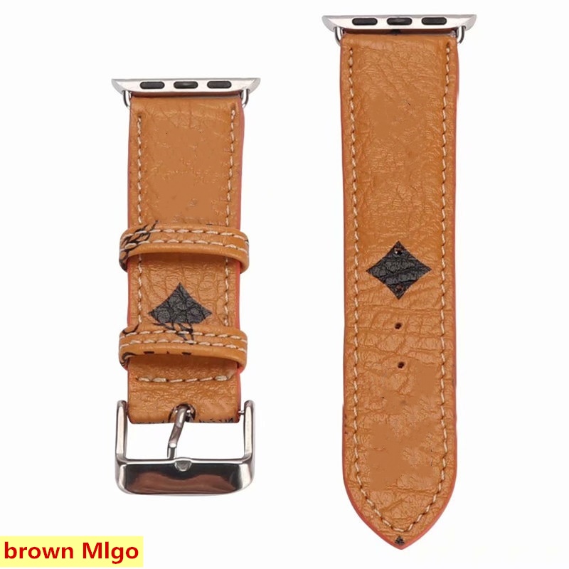 

Fashion Designer Watch Straps for iwatch Series 1 2 3 4 5 6 Top Quality Leather Smart Bands Deluxe Wristband Watchbands Wearable Accessories
